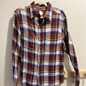 NWT Tailor Vintage Plaid Brushed Heavy Twill Shirt